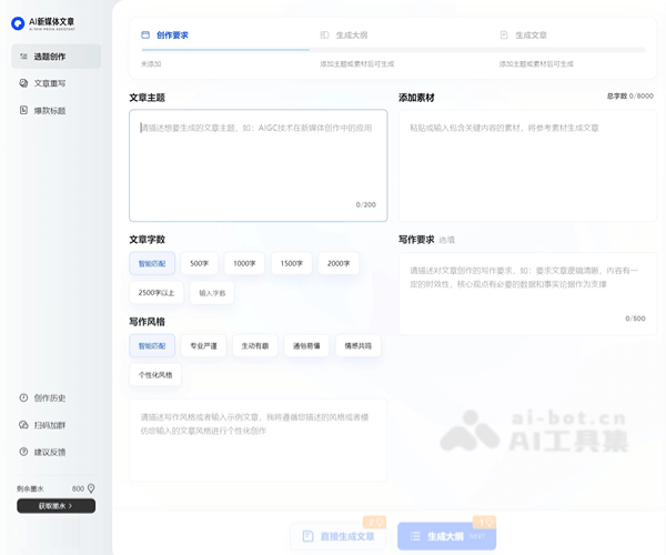 AI新媒体文章